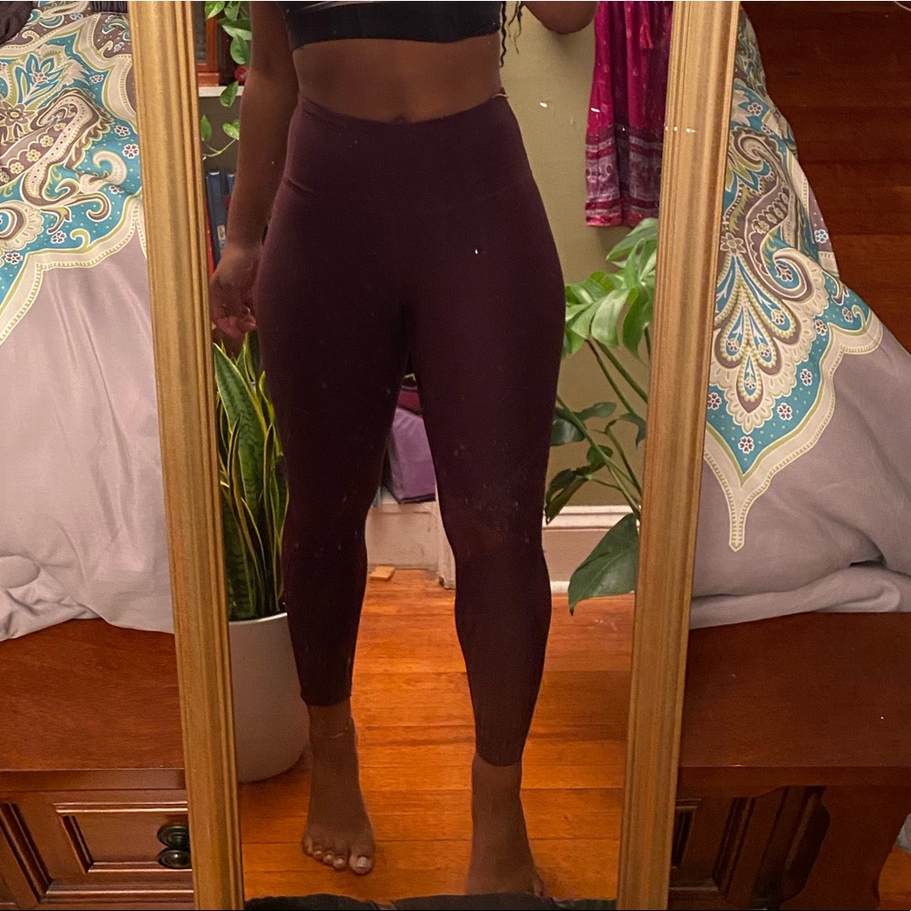 Plum colored athletic legging